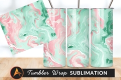 Mint And Pink Marble Abstract Background Product Image 1