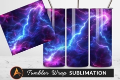 Lightning Storm Background With Colorful Energy Tumbler Product Image 1