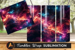 Colorful Nebula Space Cloud Abstract Cosmic Sky Tumbler Product Image 1