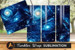 Blue Galaxies In Deep Space Tumbler Png Product Image 1