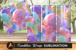 Colorful Abstract Shapes Tumbler Png Design Product Image 1
