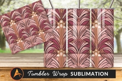 Art Deco Floral Seamless Pattern Tumbler Png Product Image 1