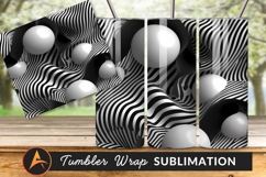 Abstract Black White Tumbler Png Design Product Image 1