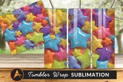 Colorful Smiling Stars Sweet Background Illustration Product Image 1