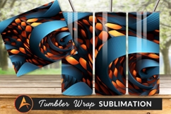 Abstract Blue And Orange Tumbler Png Product Image 1