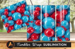 Blue And Red Glossy Spheres Tumbler Png Product Image 1