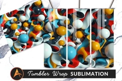 Abstract Spheres And Curved Shapes Tumbler Design Product Image 1