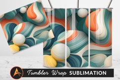 Abstract Shapes With Spheres Tumbler Png Design Product Image 1