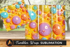 Colorful Abstract Drops Tumbler Png Background Product Image 1