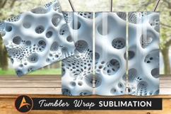 White Porous Structure Tumbler Png Abstract Design Product Image 1