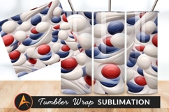 Abstract Red White And Blue Tumbler Pattern Product Image 1