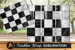 Black And White Marble Tile Pattern Texture Product Image 1