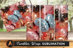 Butterfly Balloons Festive Celebration Tumbler Png Design Product Image 1