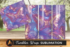 Holographic Butterflies And Bubbles Tumbler Png Product Image 1