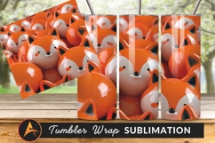 Cute Orange Fox Tumbler Png Illustration Crowd Product Image 1