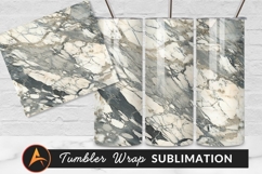 Polished Marble Texture White And Gray Tumbler Product Image 1