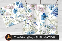 Watercolor Flower Pattern Delicate Floral Background Product Image 1