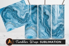 Blue Agate Stone Marble Tumbler Png Texture Product Image 1