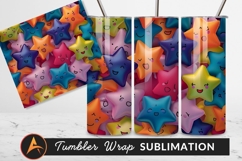 Colorful Star Characters Tumbler Png Design Product Image 1