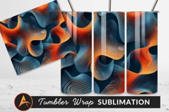 Abstract Waves Flowing Seamless Pattern Tumbler Png Product Image 1
