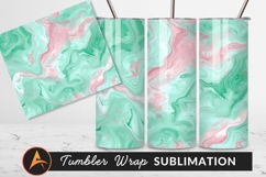 Mint And Pink Marble Swirl Pattern Texture Tumbler Product Image 1