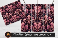 Art Deco Floral Seamless Pattern Tumbler Png Product Image 1