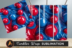 Abstract Red Blue Orbs Tumbler Png Product Image 1