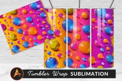 Colorful Spheres On Gradient Background Tumbler Png Product Image 1