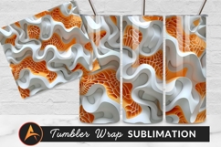 Abstract White And Orange Tumbler Png Design Product Image 1