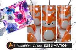 Cute Orange Fox Character Tumbler Png Product Image 1