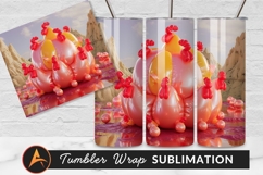 Surreal Landscape With Inflatable Balloon Creature Tumbler Product Image 1