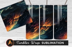 Starry Night Sky Digital Art Tumbler Png Product Image 1