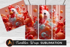Abstract Chicken With Floating Sphere Composition Tumbler Product Image 1