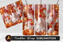 Chicken Balloons Surreal Festive Tumbler Png Product Image 1
