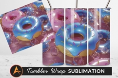 Playful Donuts With Sprinkles And Bubbles Tumbler Product Image 1