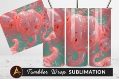 Pink Elephant Balloons Adorable Playful Tumbler Png Product Image 1