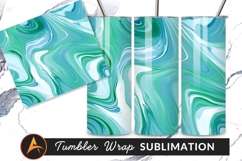 Blue Green Swirl Abstract Background Tumbler Png Product Image 1