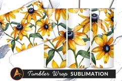 Watercolor Black Eyed Susans Seamless Floral Pattern Product Image 1