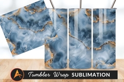 Blue Agate Stone Texture Pattern Background Tumbler Png Product Image 1