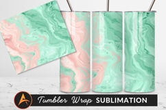 Mint And Pink Swirl Abstract Background Tumbler Product Image 1