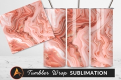 Peach And Gold Fluid Art Background Tumbler Png Product Image 1