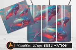 Whales Undersea Abstract Dreamlike Tumbler Png Product Image 1