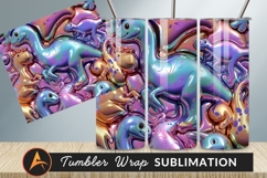 Shiny Dinosaur Balloons Art Funny Background Design Product Image 1