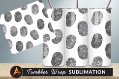 Fingerprint Pattern Black And White Tumbler Png Product Image 1
