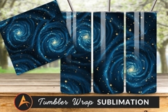 Nebula Galaxy Swirls With Golden Stars Tumbler Product Image 1