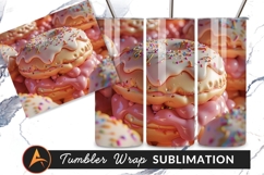 Stack Of Colorful Frosted Donuts Tumbler Png Product Image 1
