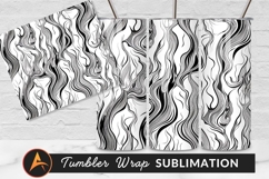 Abstract Black And White Line Pattern Tumbler Product Image 1