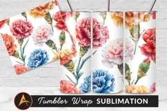 Colorful Carnation Floral Pattern For Backgrounds Product Image 1