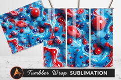 Abstract Blue Red Candy Sphere Tumbler Png Product Image 1