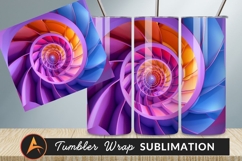 Abstract Colorful Swirl Tumbler Png Design Product Image 1